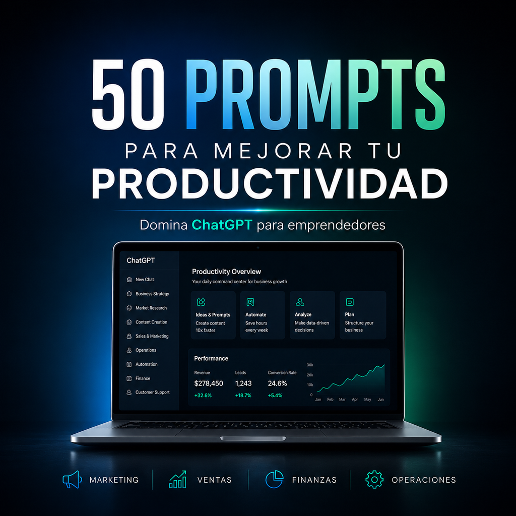 50 Prompts para Triplicar tu Productividad, ChatGPT para Emprendedores